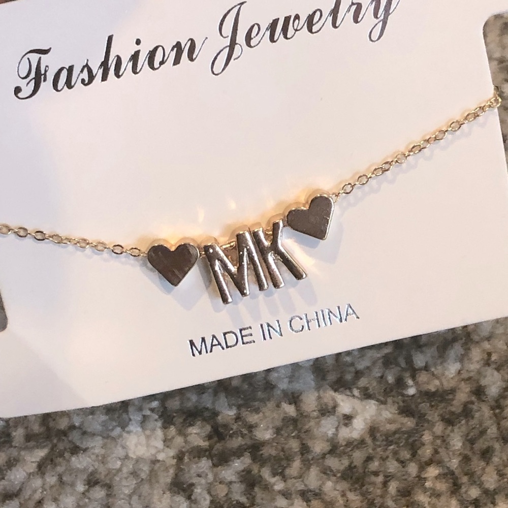 MK letters charm bracelet